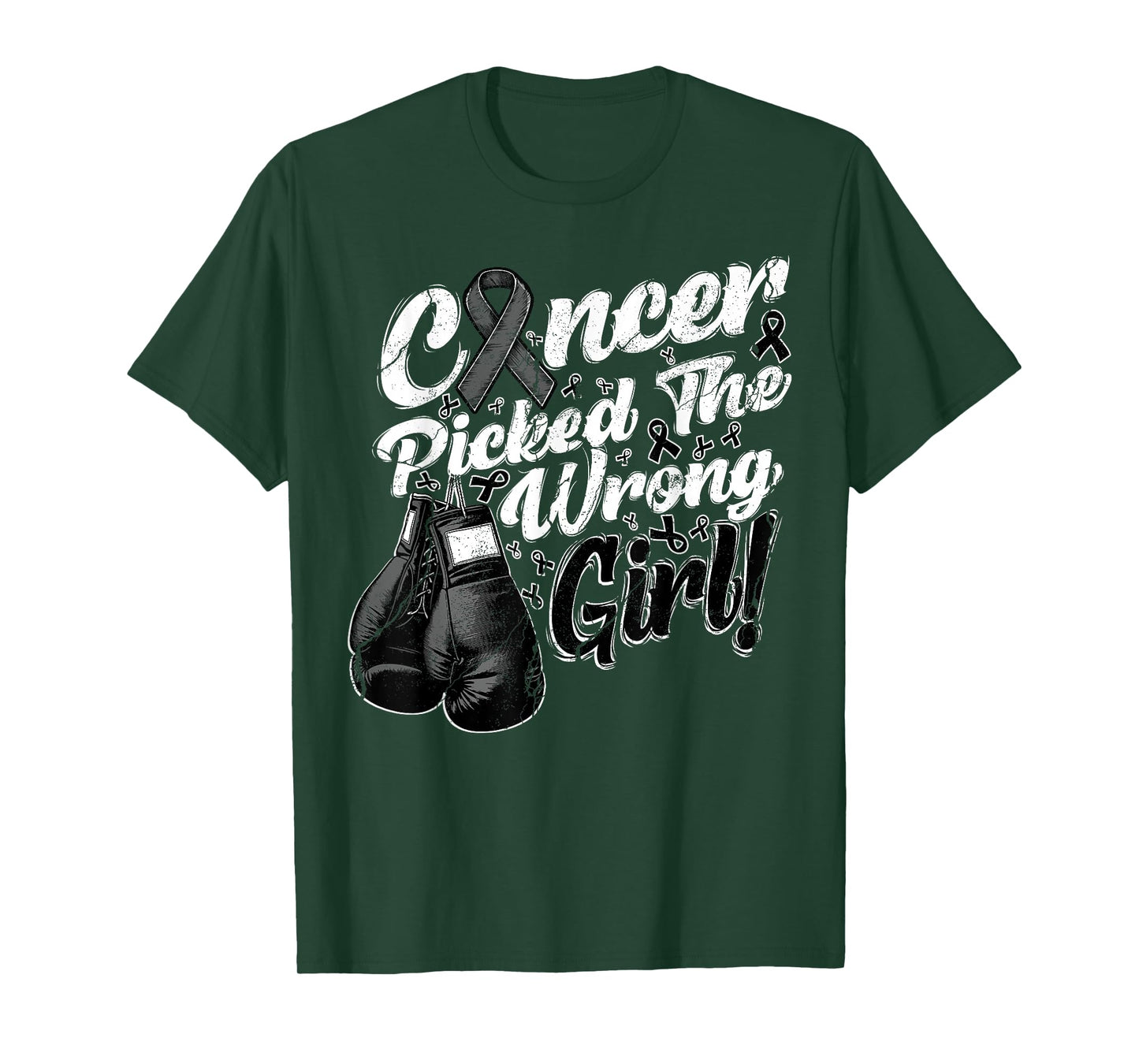 Melanoma Skin Cancer Picked The Wrong Girl Awareness Support T-Shirt