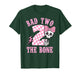 Bad Two The Bone Birthday 2 Years Old Pink Checkered Graphic T-Shirt