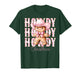Christmas Pink Gingerbread Cowboy Cowgirl Howdy Western Xmas T-Shirt