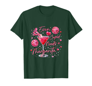 Trendy Valentine Even Cupid Need A Margarita Retro Funny T-Shirt