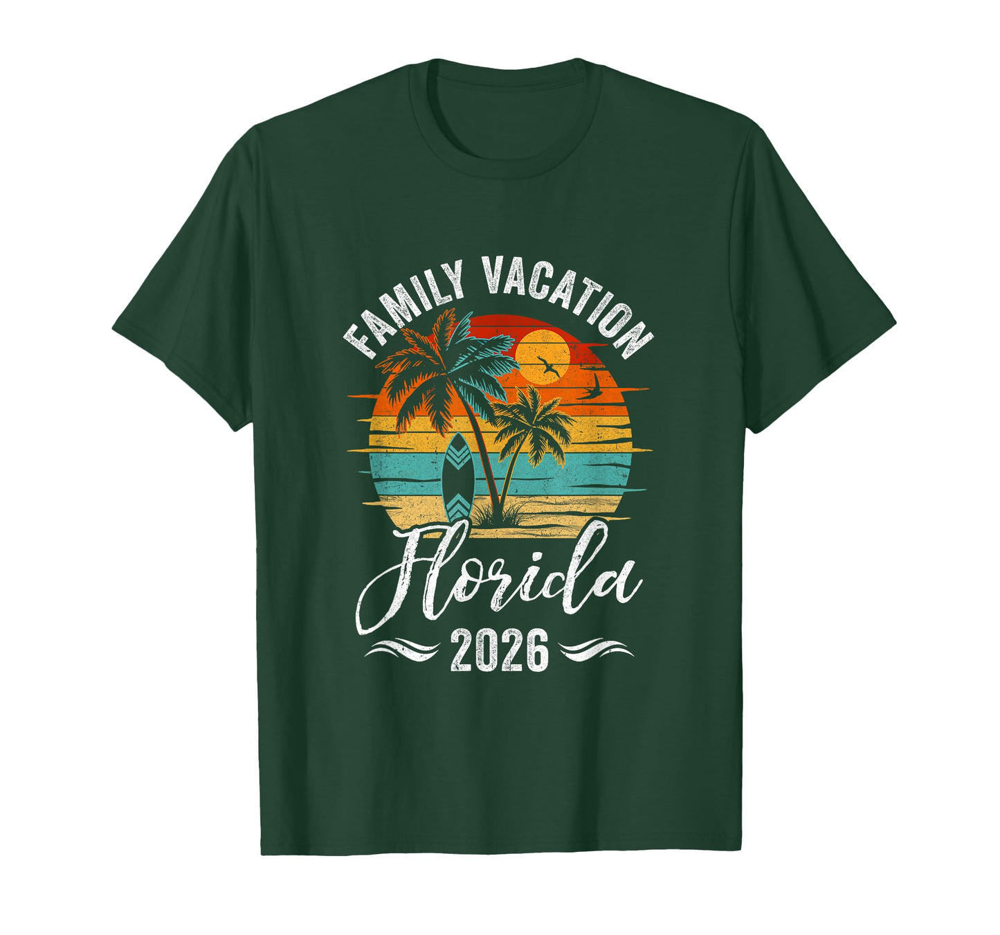 Family Vacation 2026 Vintage Florida Summer Matching Trip T-Shirt