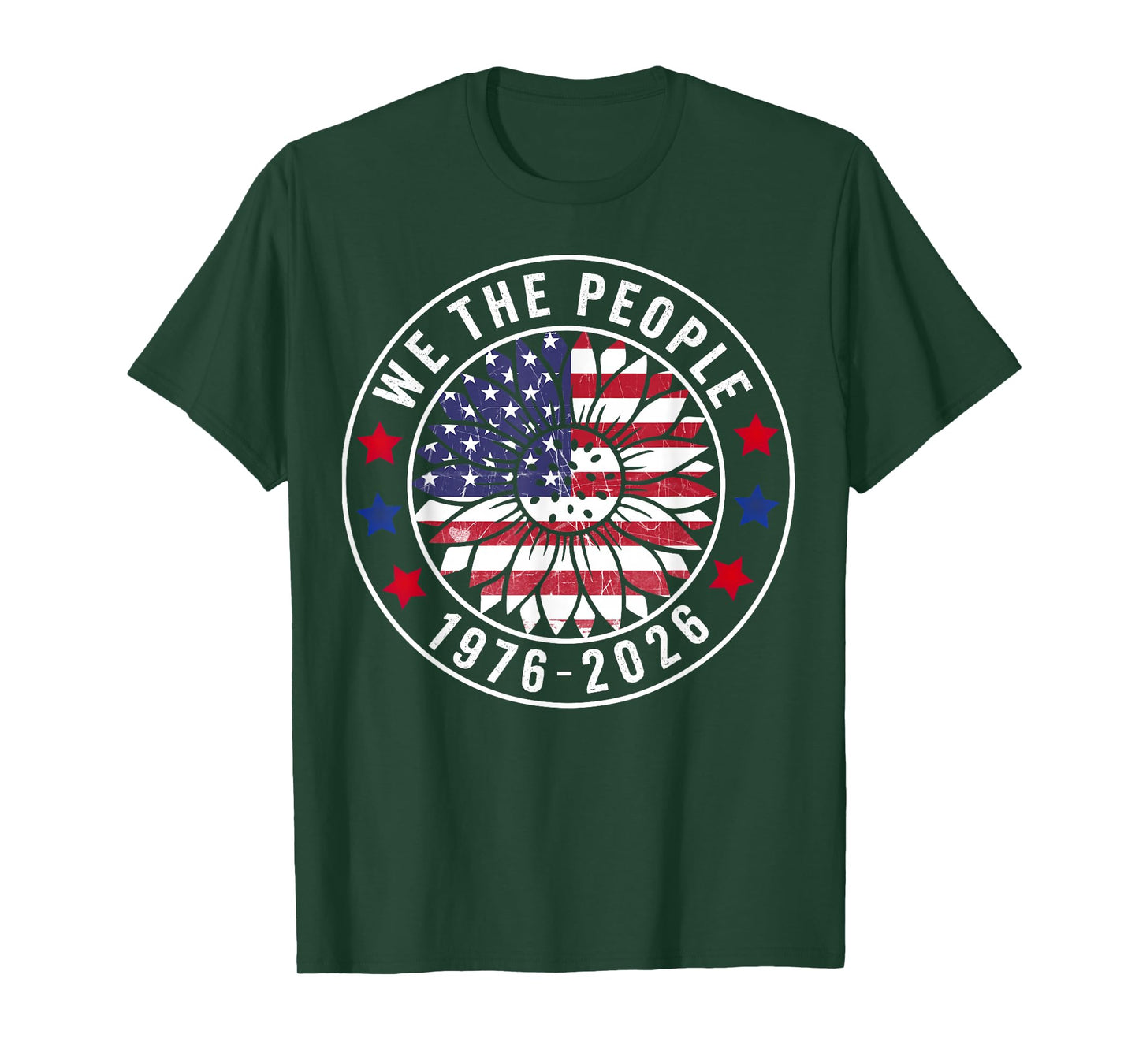 Patriotic Vintage American Flag We The People 1976 USA T-Shirt