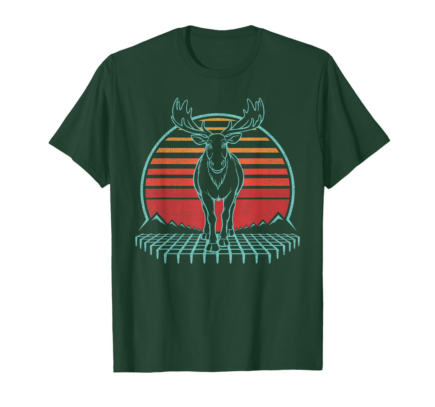 Moose Lover Animal Retro Vintage 80s T-Shirt
