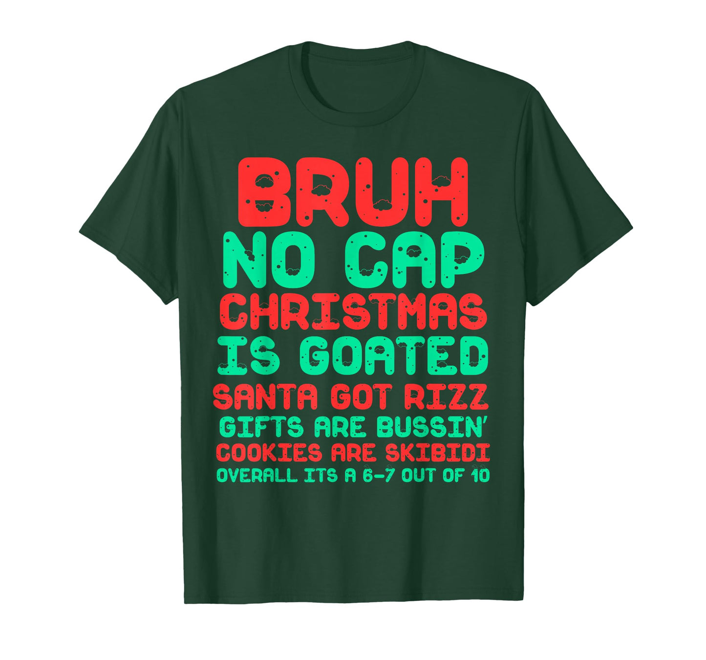 Funny Middle School Generation Alpha Gen A Slang Christmas T-Shirt