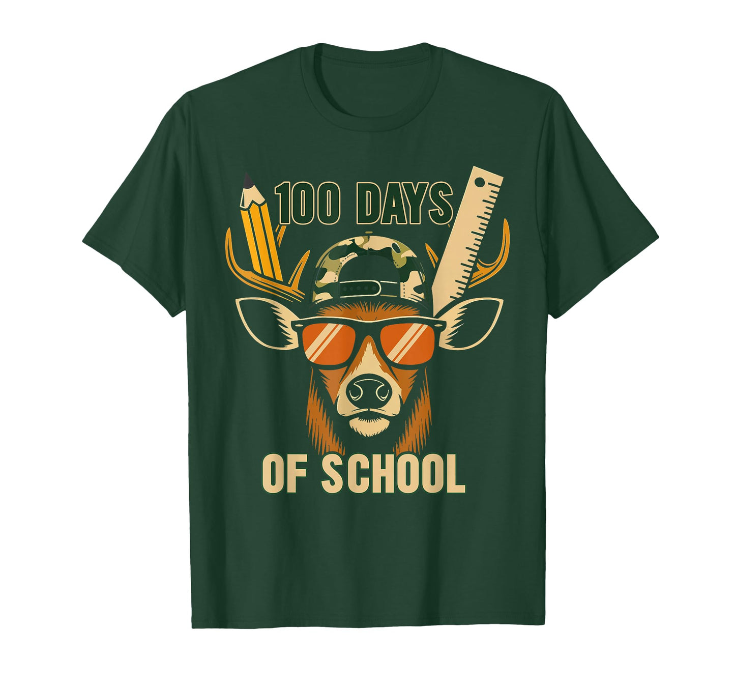 Oh Deer 100 Days of School are Here Deer Hunting 100th Day T-Shirt