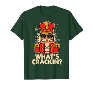 Funny Christmas Nutcracker Men Kids Teen Boys Whats Crackin T-Shirt