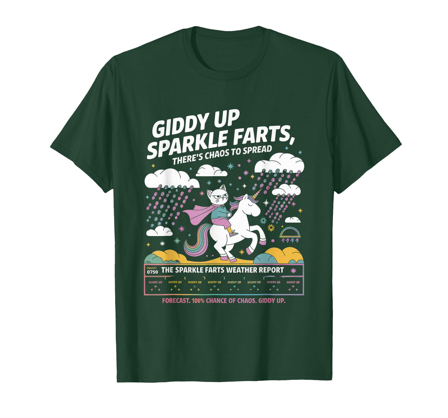 Giddy Up Sparkle Farts Tshirt Girl There's Chaos to Spread T-Shirt