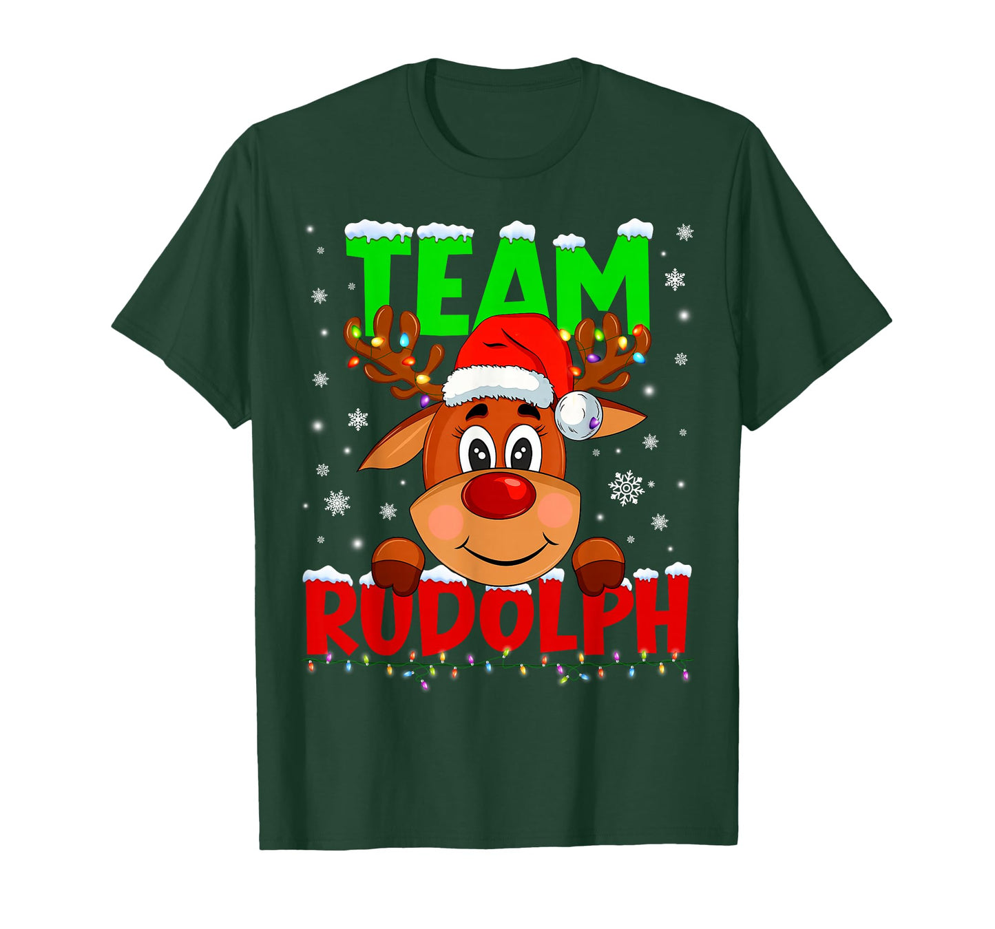 Team Rudolph Rednose Pjs Christmas Xmas Men Women Kid T-Shirt
