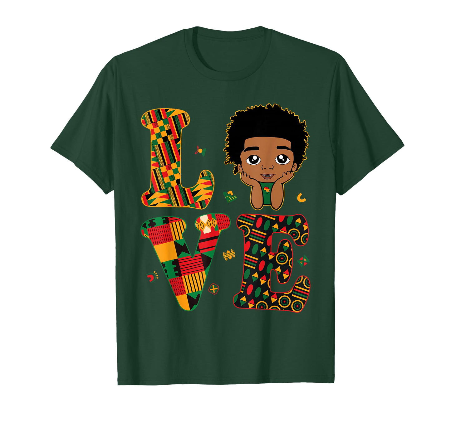 Love African Kente Toddler Boys Black History Month Proud T-Shirt