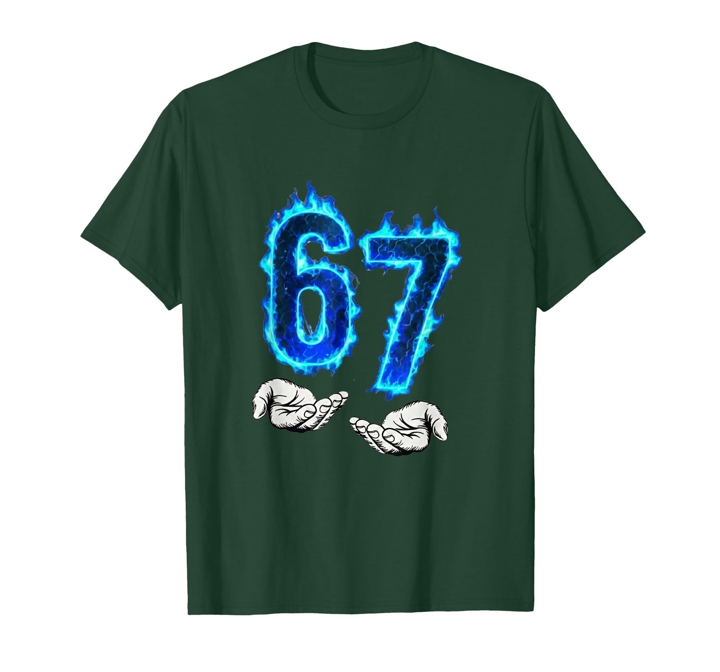 6 7 Meme Six Seven 67 Hands Meme Funny Men Girls Boys Kids T-Shirt