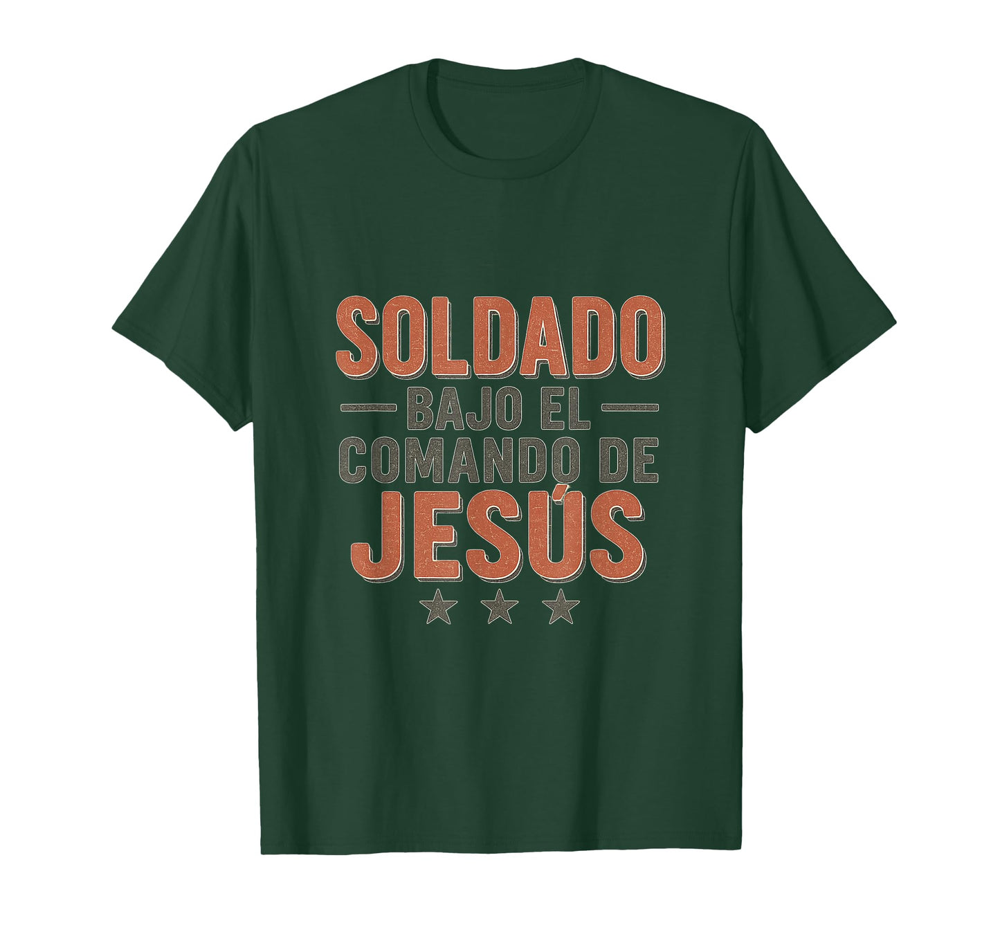 Soldado Bajo El Comando De Jesús Graphic Design T-Shirt