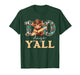 Western Cowboy Hat 100 Days Y'all 100th Day School Teacher T-Shirt