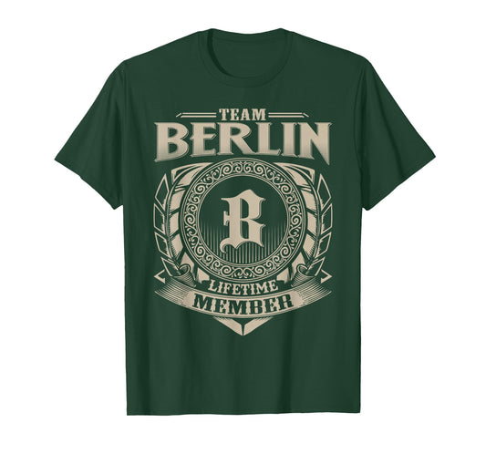 Team Berlin Lifetime Member Funny Berlin Family Name Vintage T-Shirt