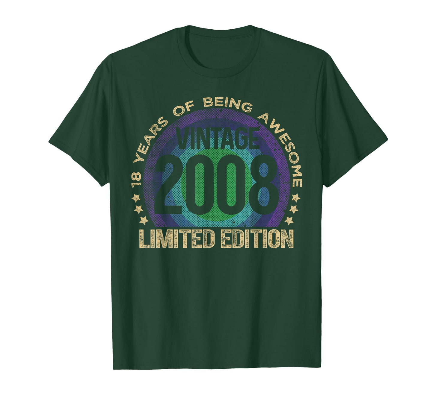18 Year Old Gifts Vintage 2008 Limited Edition 18th Birthday T-Shirt