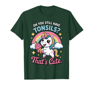 Tonsil Removal Art for Women Girls Tonsillectomy Tonsils Out T-Shirt