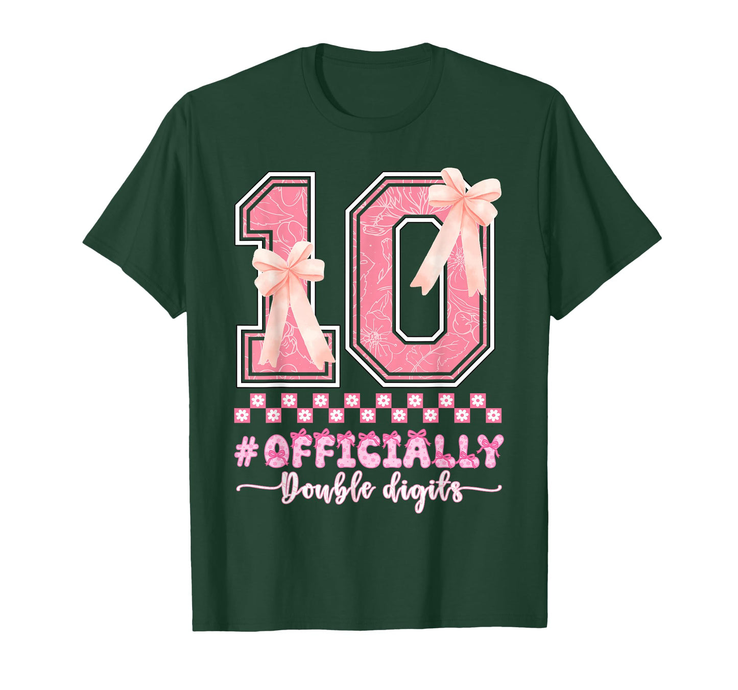 10th Birthday Girl Officially Double Digits Birthday Girl T-Shirt