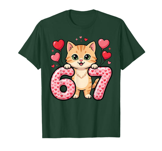 Cute Kitty 67 Heart Cat Love T-Shirt
