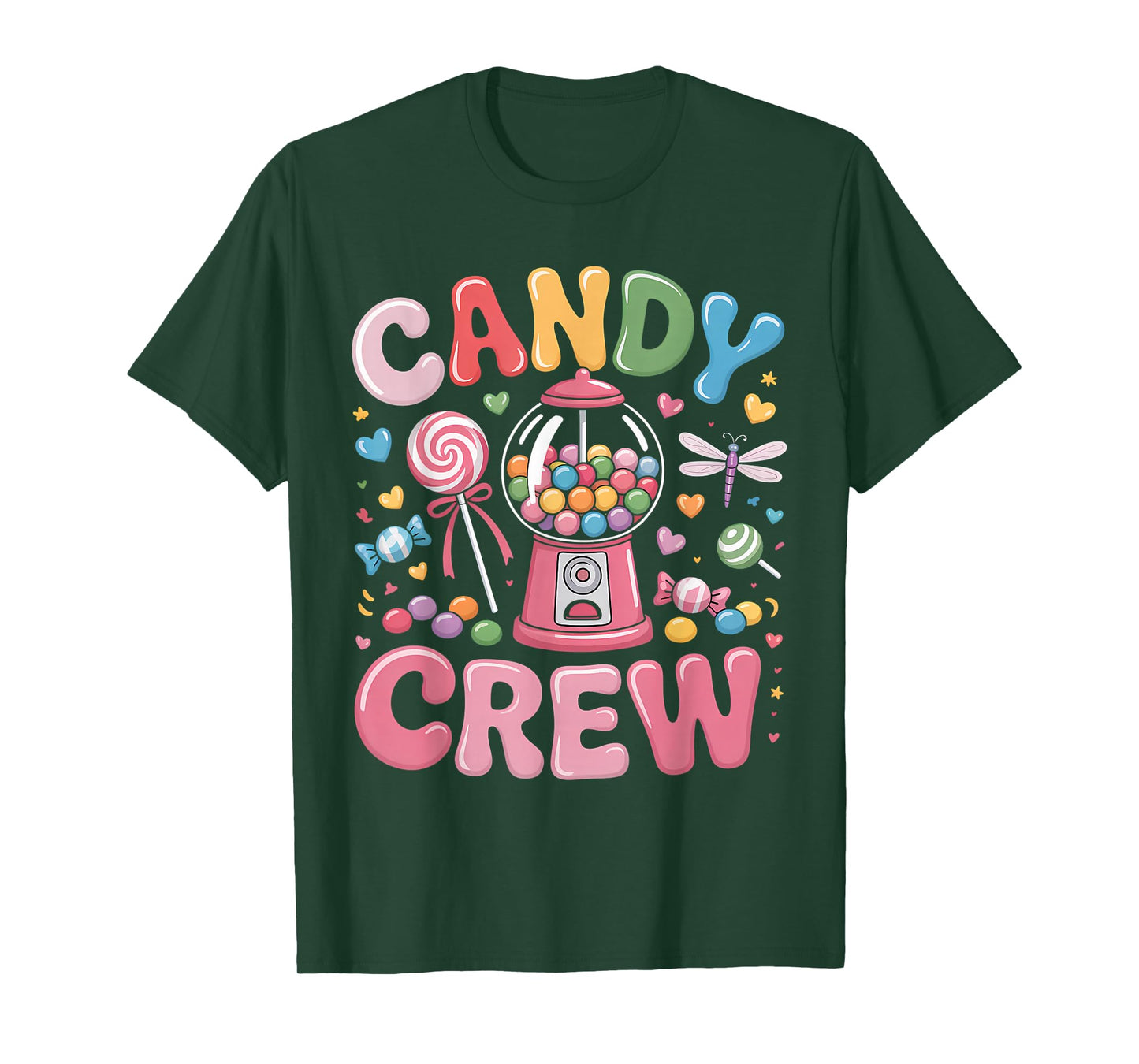Candy Crew Cute Colorful Sweet Treats Design T-Shirt