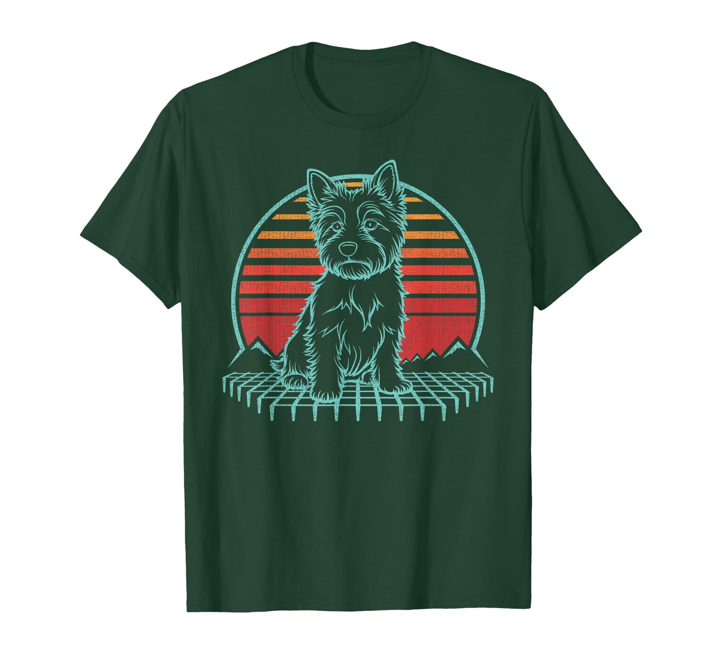 Cairn Terrier Lover Dog Owner Retro Vintage 80s T-Shirt