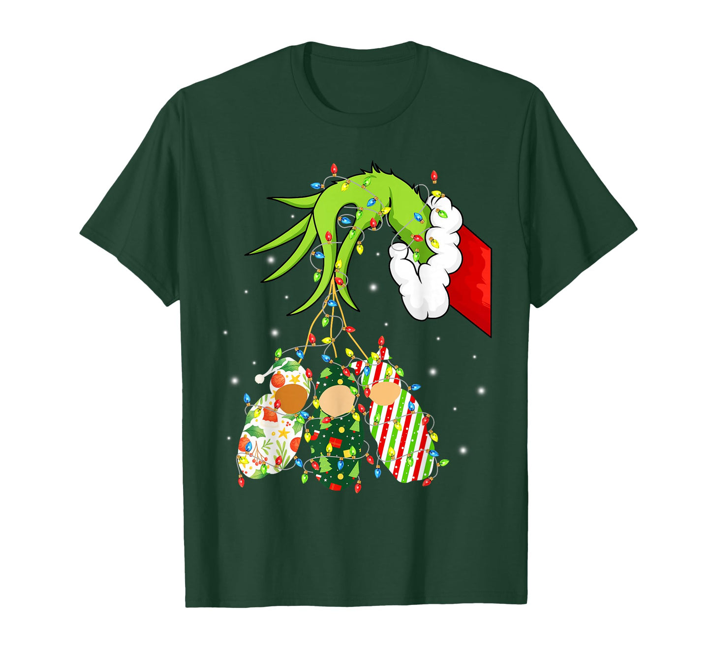 Labor and Delivery Nurse Merry Christmas Xmas Lights Holiday T-Shirt