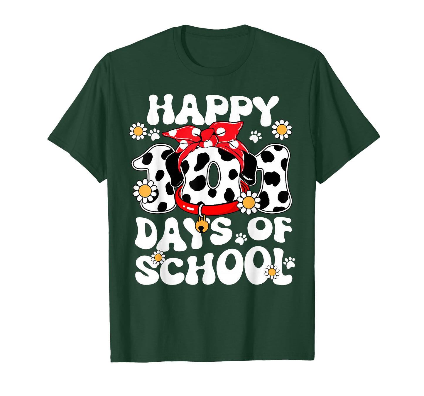 100 Days of School Dalmatian Dog 100th Day of School Kids T-Shirt