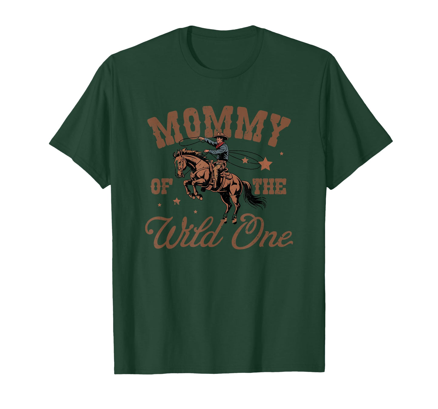 Mommy of The Wild One Cowboy Western Rodeo Party Matching T-Shirt