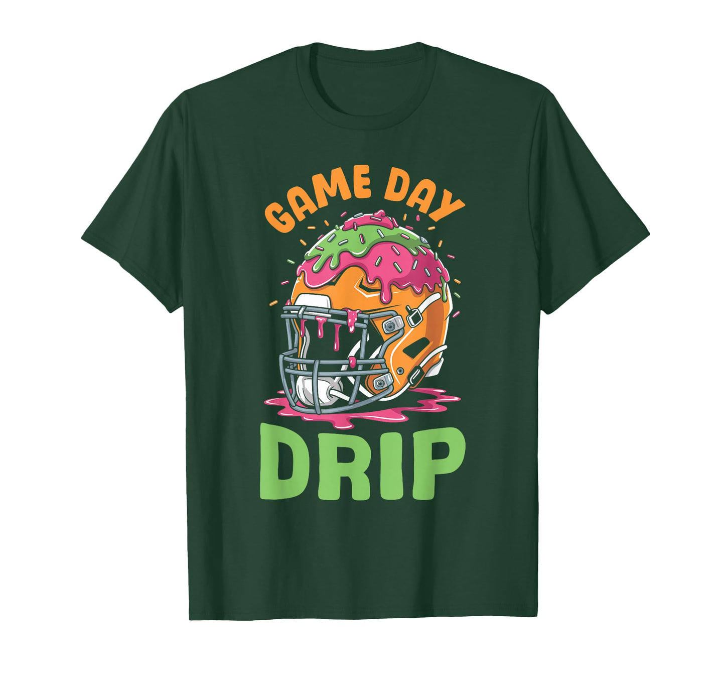 Game Day Drip Boys Football Ice Cream Drip T-Shirt