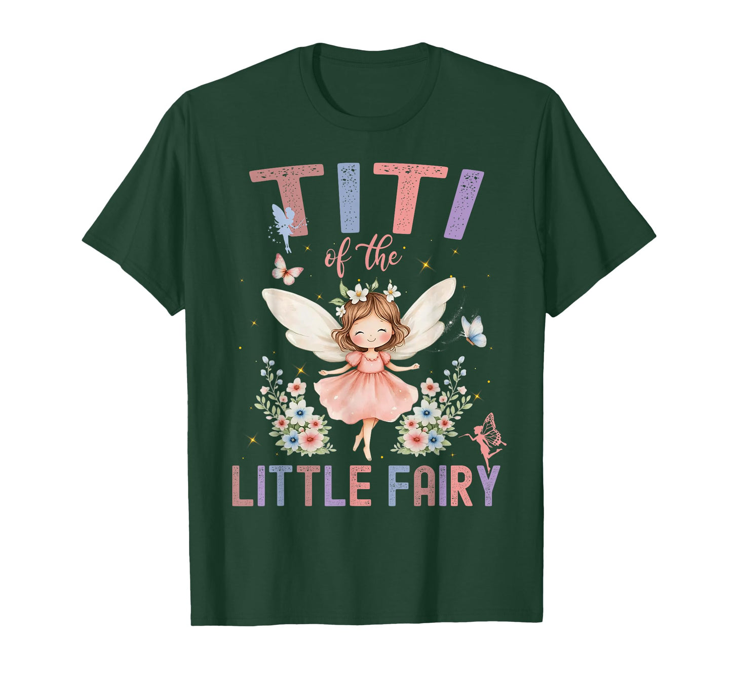 Titi of The Little Fairy First Birthday Girl Family T-Shirt