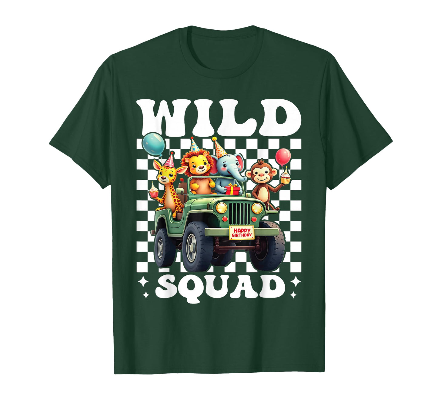 Wild Squad Zoo Born 2 be Wild Birthday Safari Jungle Animal T-Shirt