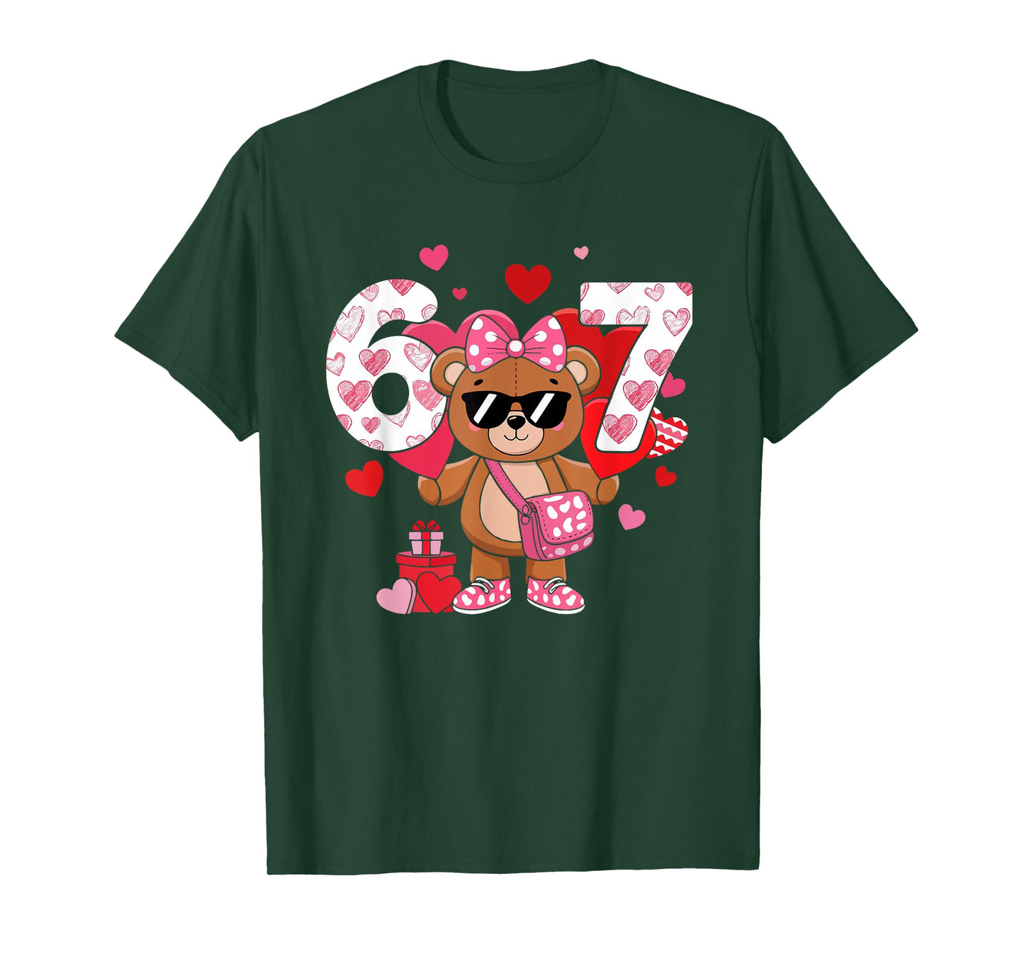 Funny 67 Valentine 6 7 Six Seven Meme Kids Women Men T-Shirt