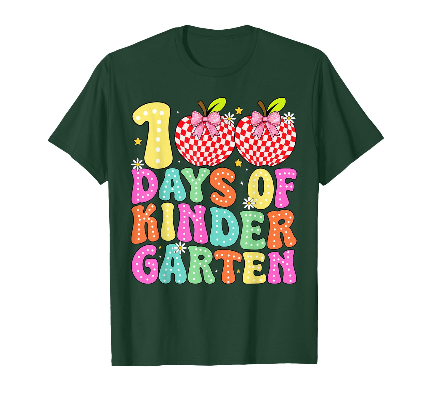 100 Days of Kindergarten Girls Teacher 100th Day of School T-Shirt