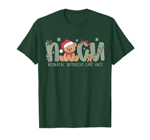 NICU Nurse Xmas Cute Bear Neonatal Intensive Care Unit Women T-Shirt