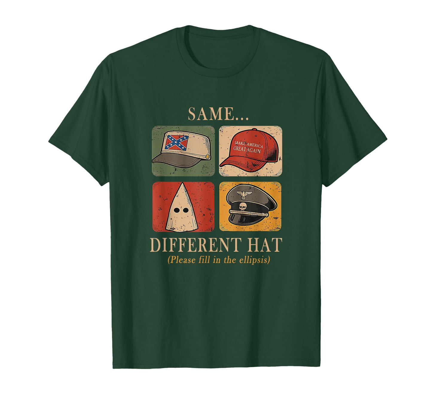A Fun Puzzle, Same...Different Hat,Funny Protest Tee Gift T-Shirt