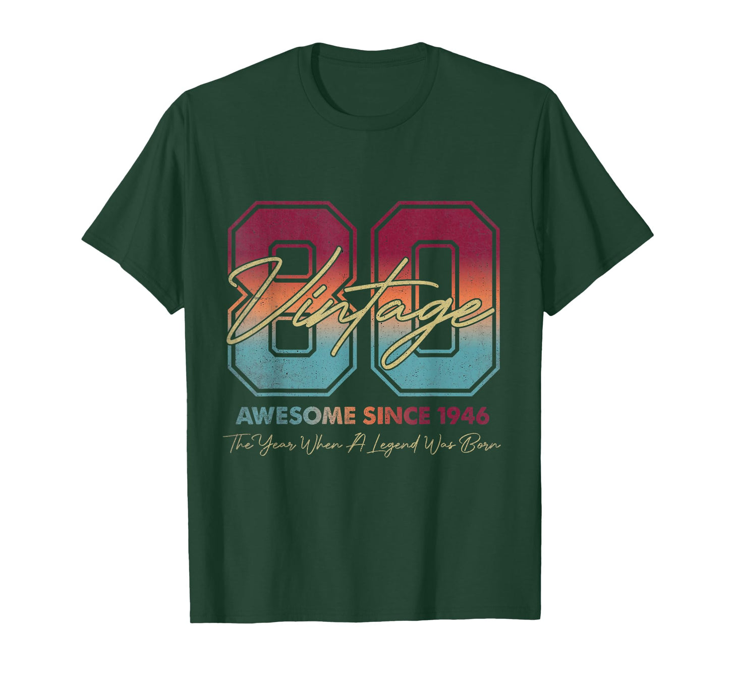 Vintage 80th Birthday Since 1946 Limited Edition 80 Year Old T-Shirt