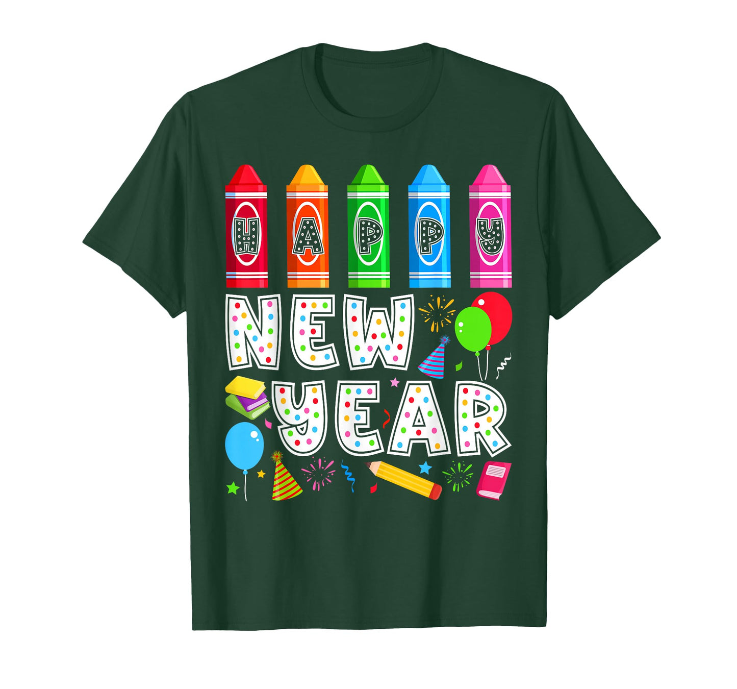 Happy New Year Teacher Fireworks New Years Eve Party 2026 T-Shirt