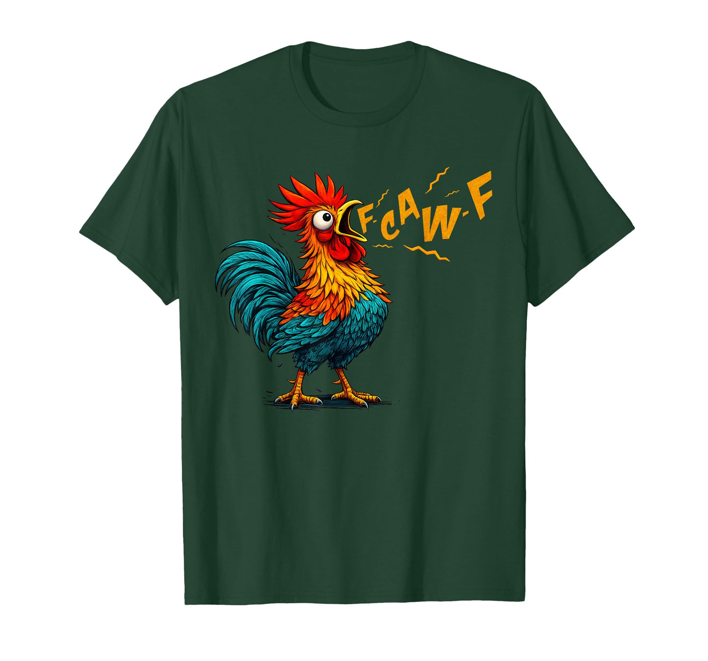 Funny Bird Fcawf Chicken F Caw F Rooster Whisperer Fawk Off T-Shirt