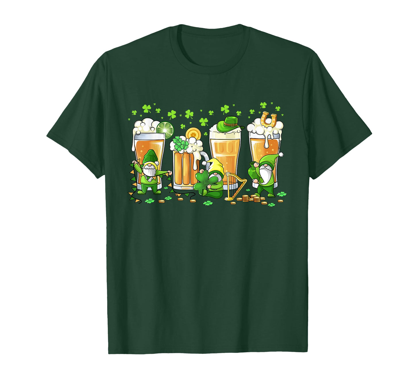 Irish Drinking Beer Miniature Gnomes St Patricks Day Men T-Shirt