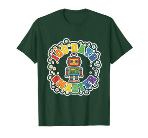 Robot 100 Days Smarter STEM Tech Boys 100th Day of School T-Shirt