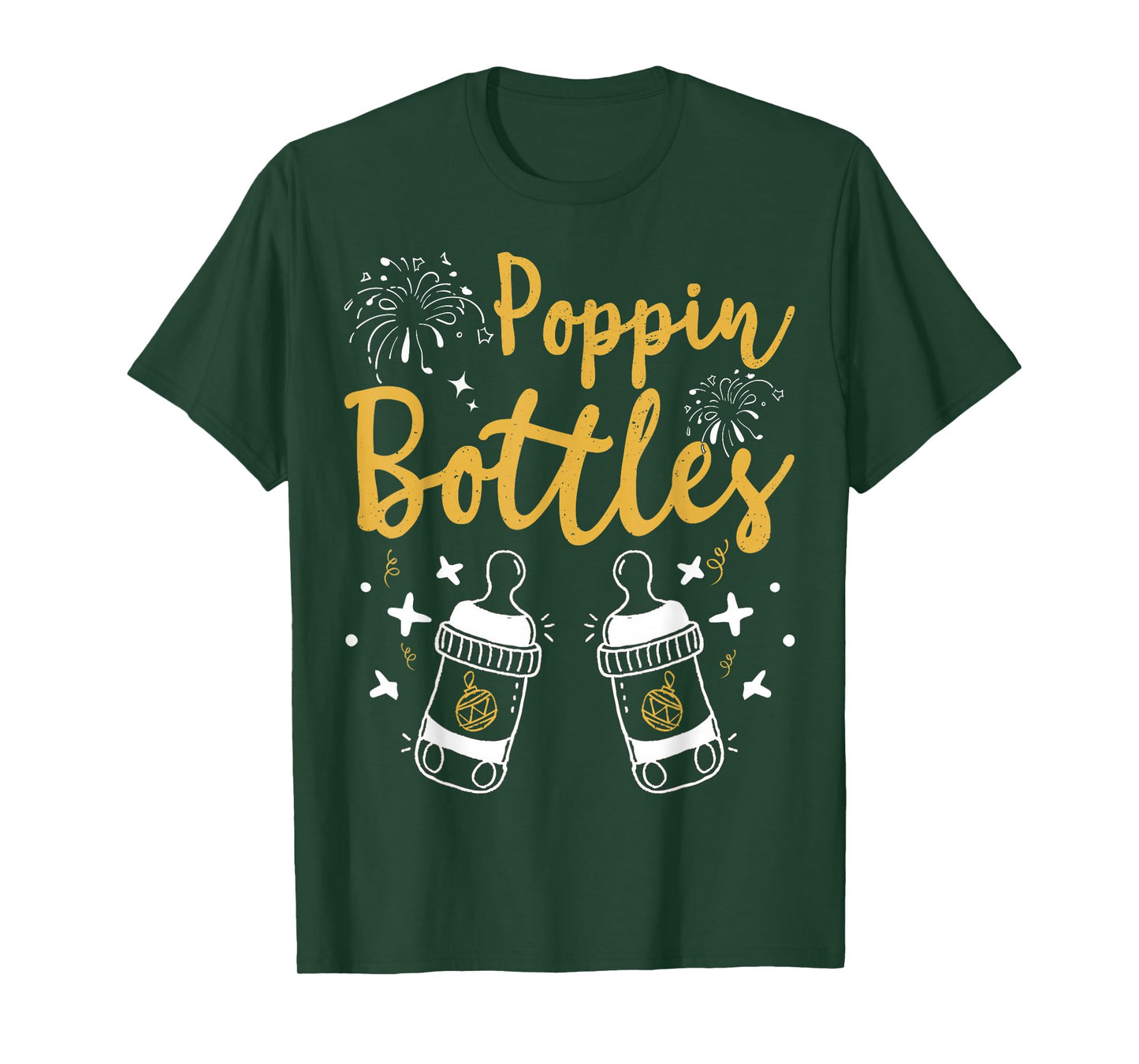 Poppin Bottles for New Year PICU ER Nurse Christmas Bauble T-Shirt