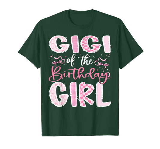 Gigi of The Birthday Girl Pink Coquette Bow Family T-Shirt