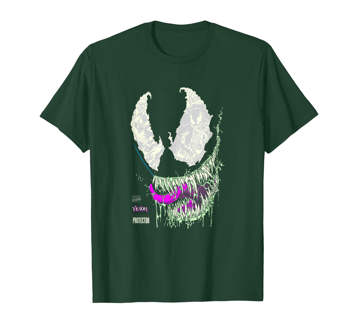 Marvel Comics Venom Lethal Protector Grunge Face Art T-Shirt