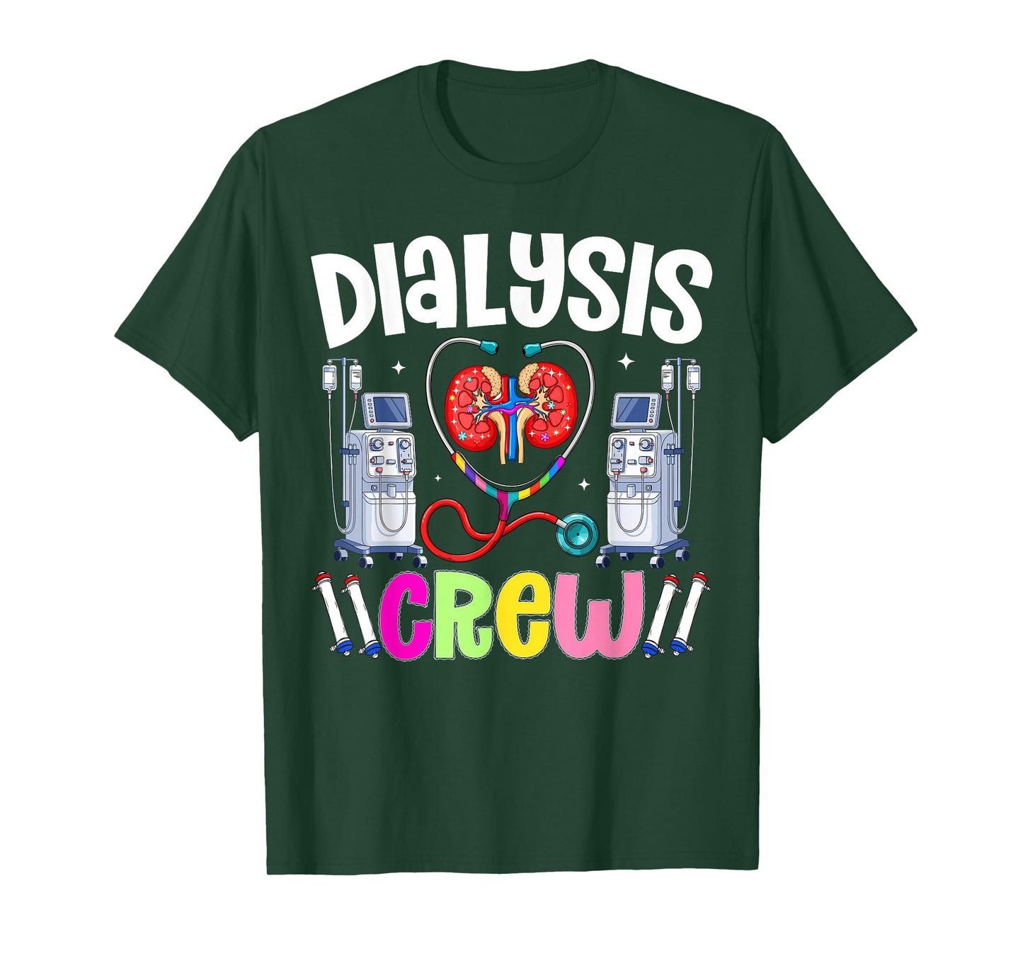 Funny Dialysis Crew Shirt Kidney Heart Nurse Nephrology Tech T-Shirt