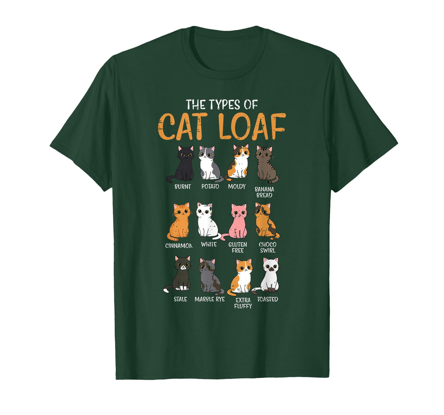 Types of Cats Kawaii Kitten Cat Women Girls Kids Men T-Shirt
