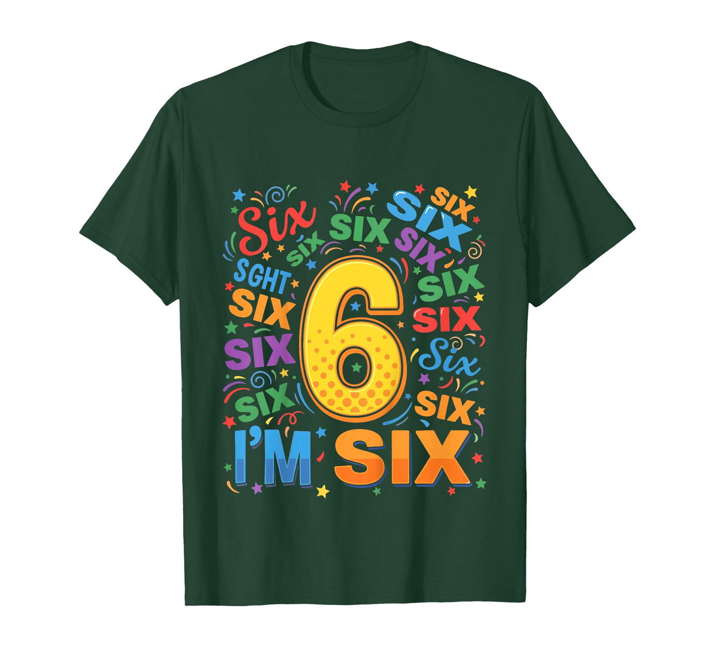 Kids 6th Birthday Shirt Boy 6yr Six 6 Year Old Girls Kids T-Shirt