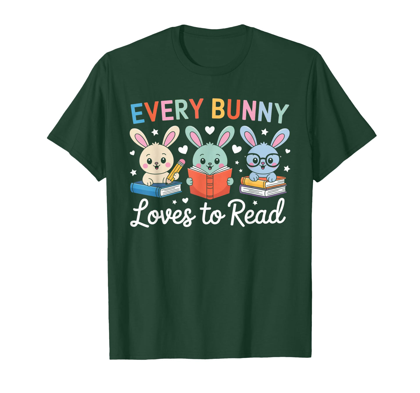 Every Bunny Loves to Read Cute Easter Book Lover Women Girls T-Shirt