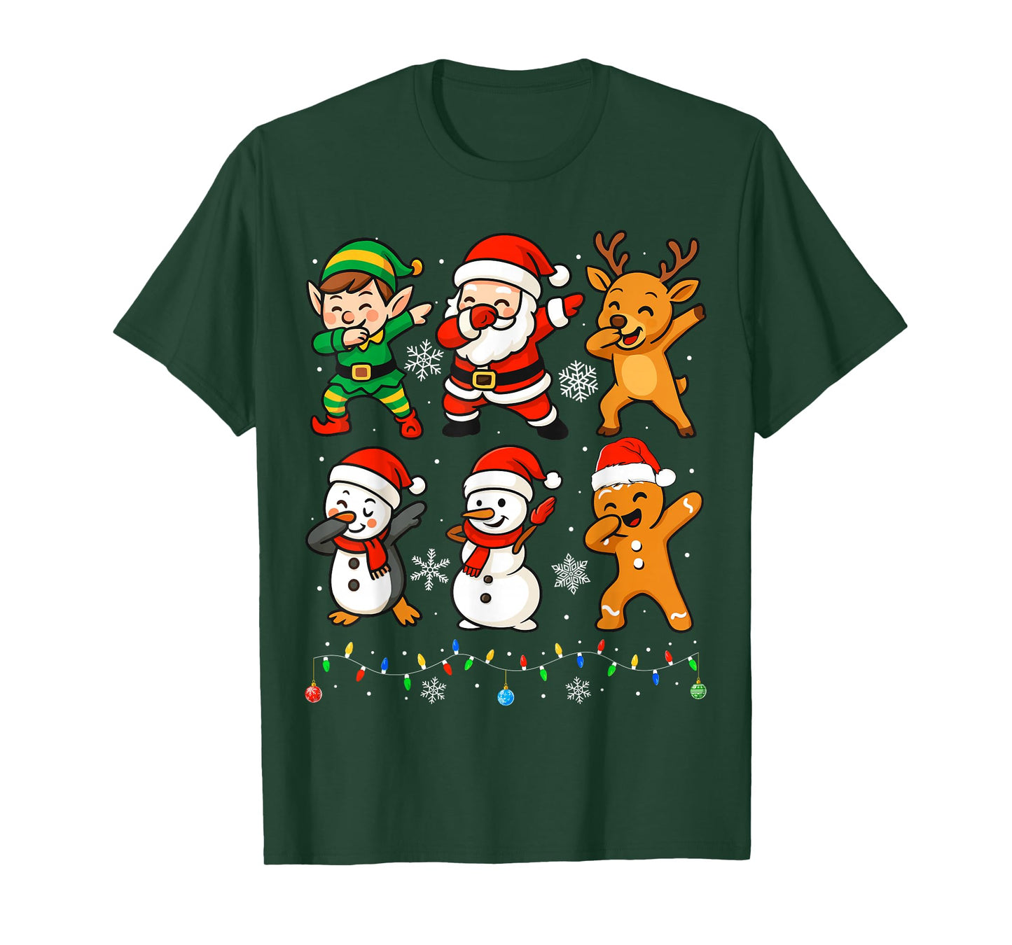 Dabbing Santa Christmas Elf Friends Xmas Girl Boys Christmas T-Shirt