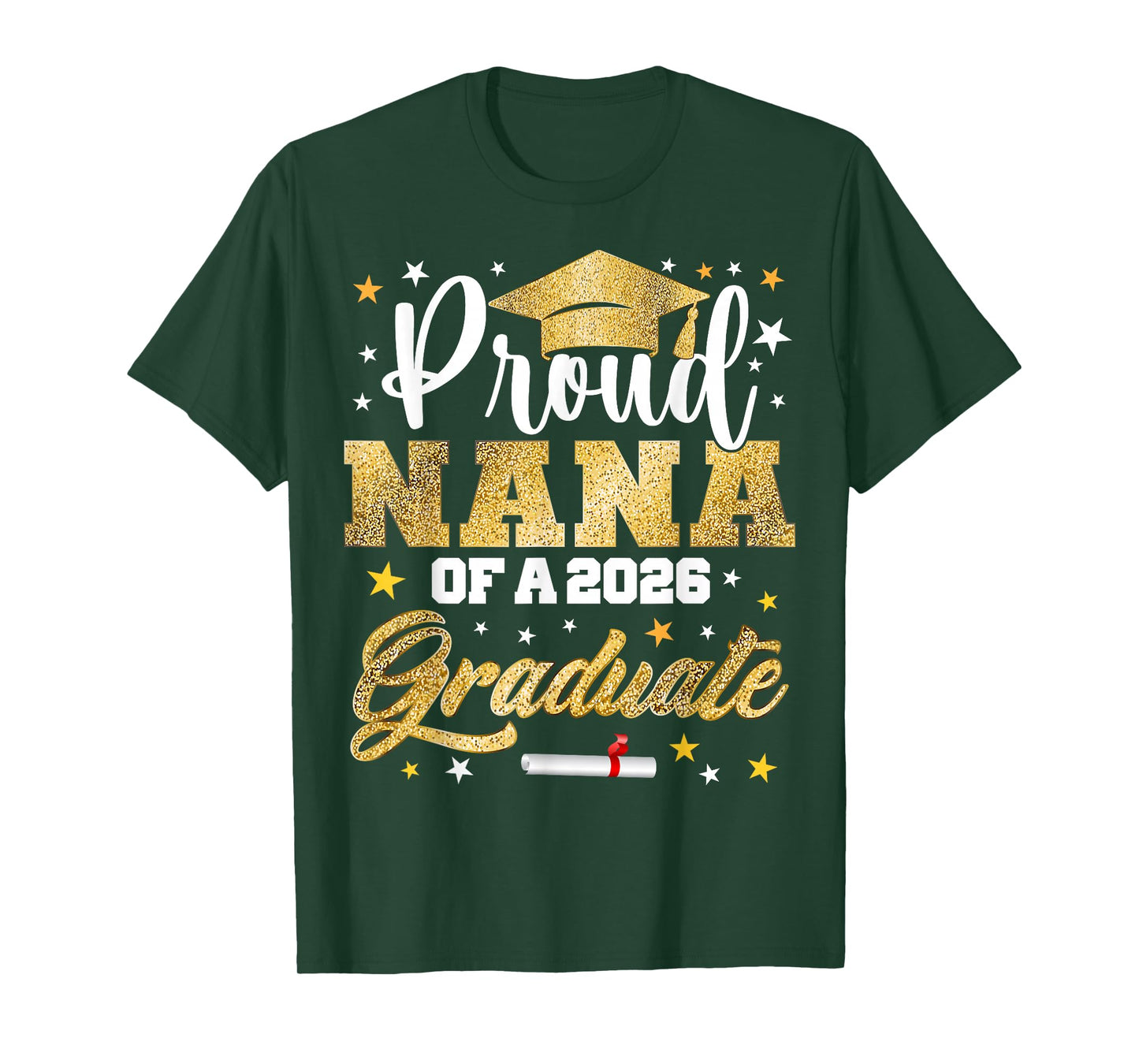 Proud Nana of 2026 Graduate Awesome Family College T-Shirt