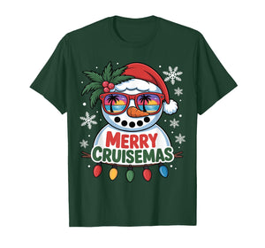 Merry Cruisemas 2025 Christmas Santa Snowman Funny Cruise T-Shirt