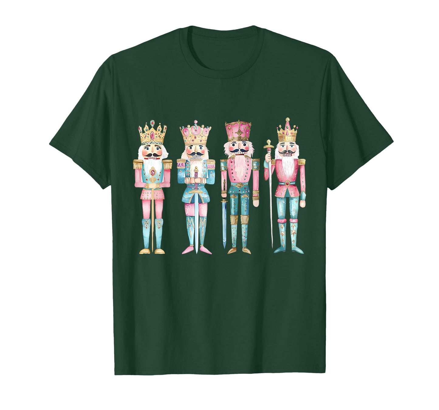 Retro Vintage Pink Nutcrackers Ballet Sugar Plum Fairy Xmas T-Shirt
