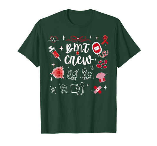 BMT Crew Bone Marrow Transplant Nurse Valentine Day Donor T-Shirt
